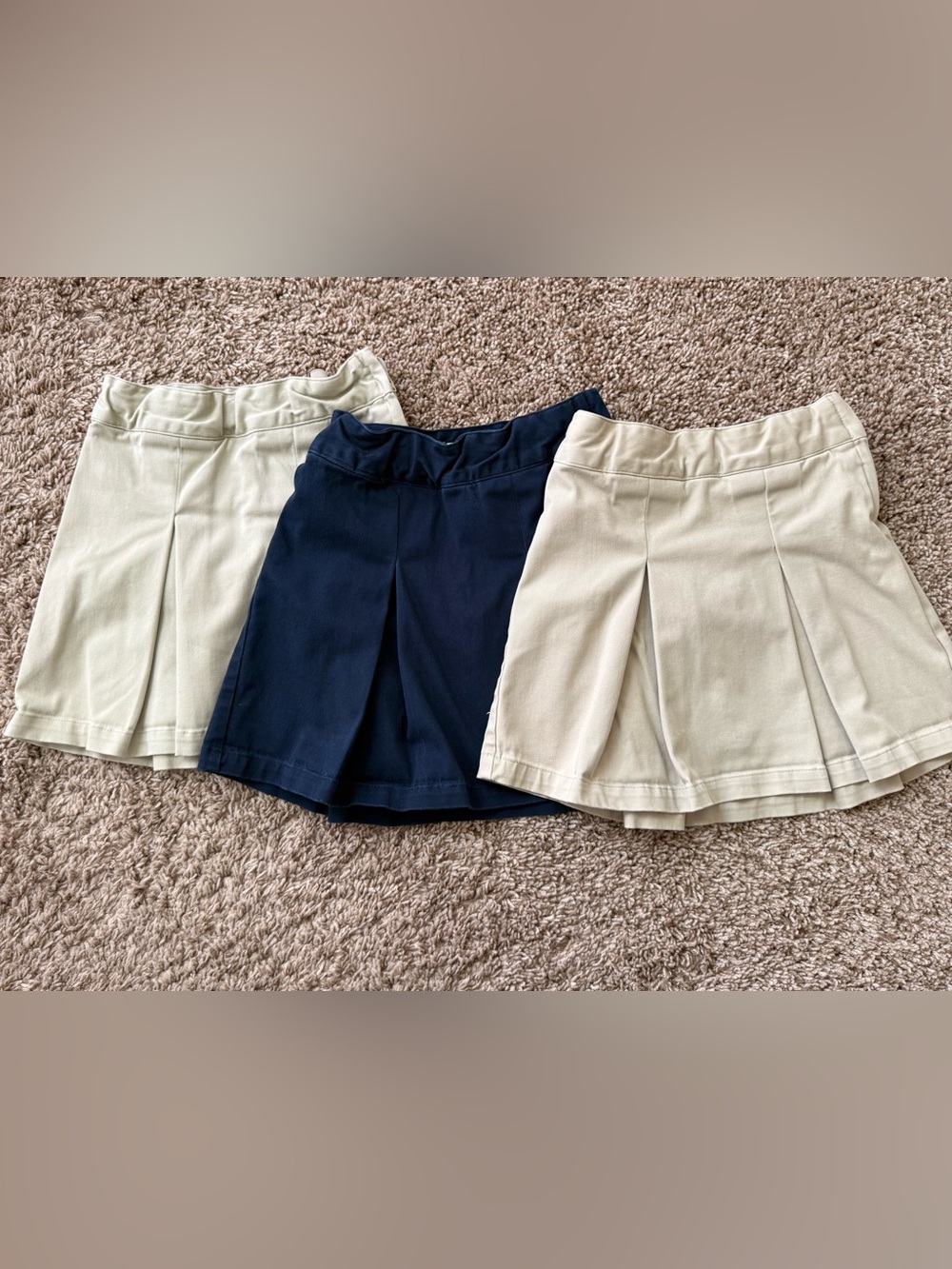 Bundle of three Cat & Jack girls school-uniform skorts in size 5